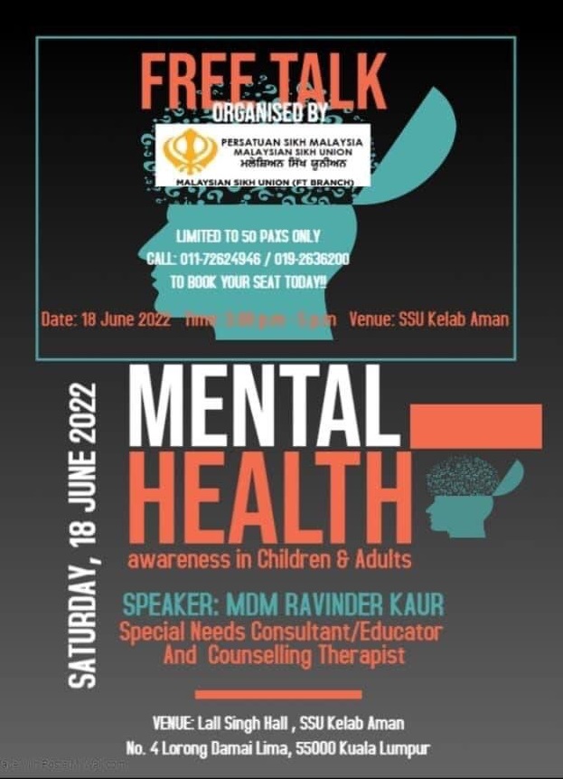 Talk on Mental Health - Malaysian Sikh Union